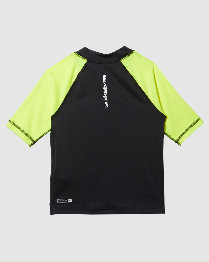 Quiksilver Everyday UPF50 SS Boys Rashie - Safety Yellow