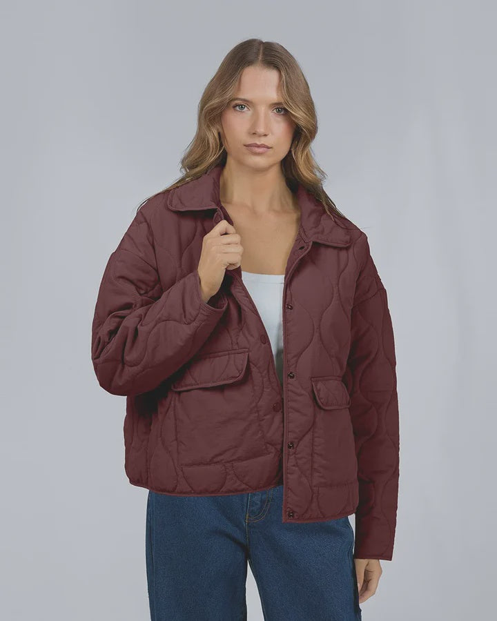 Silent Theory Archer Stitched Jacket - Cherry