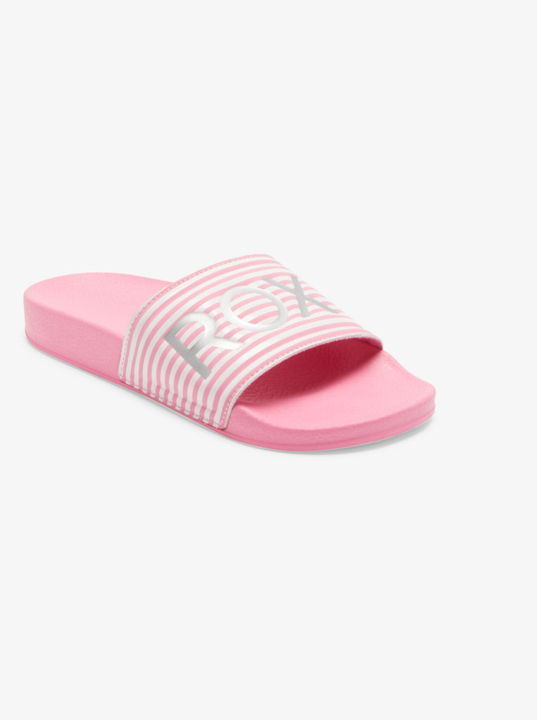 Roxy 8-16 Girls Slippy Slides - Crazy Pink