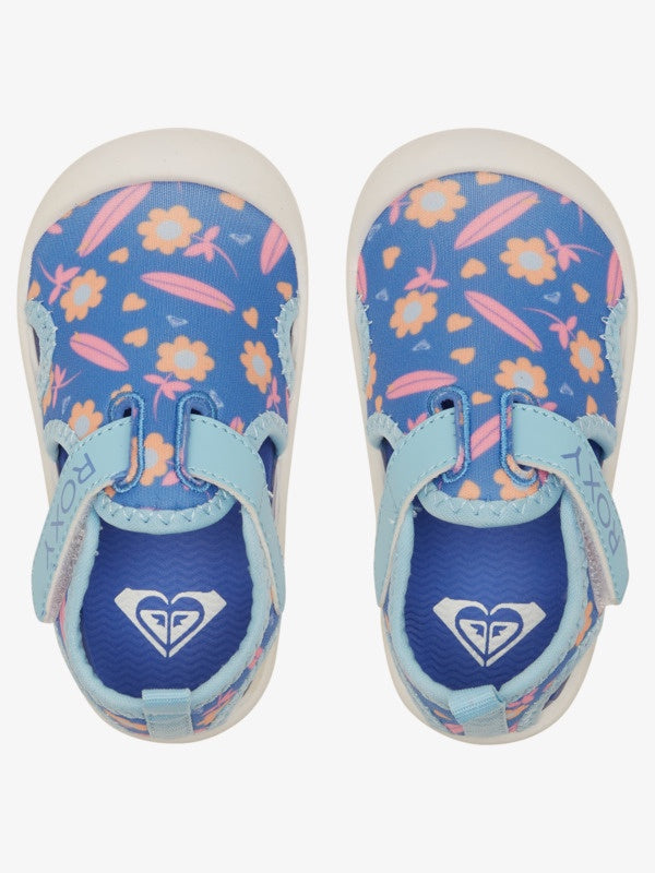 Roxy Slip on Grom Sandals - Blue/Pink