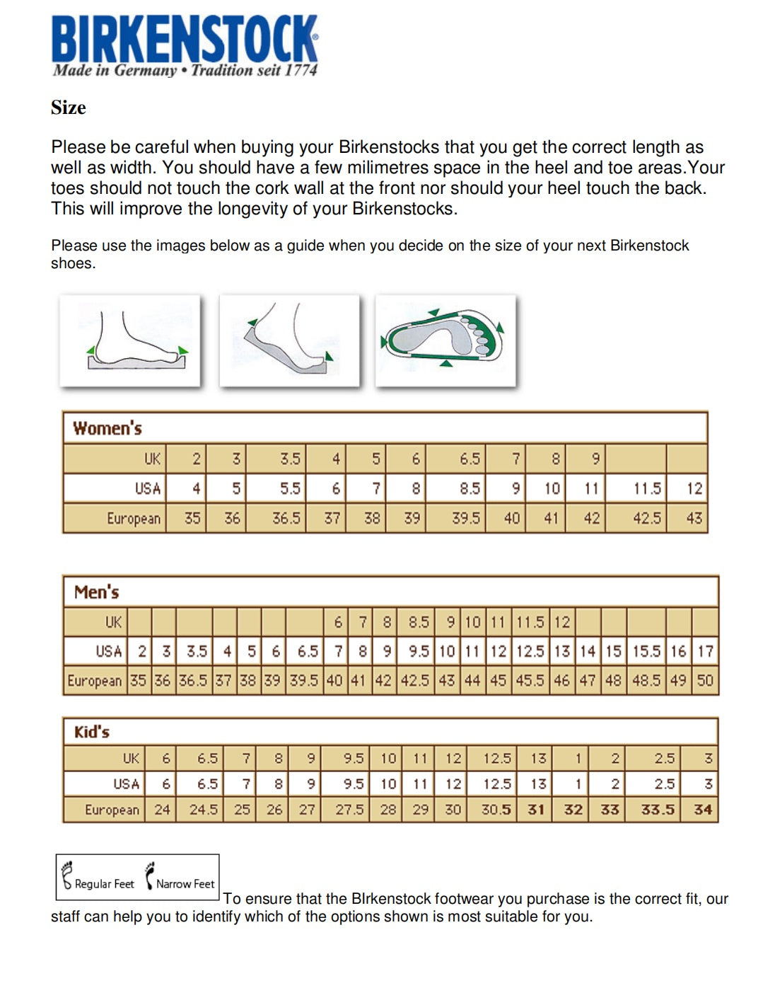Birkenstock Shoe Size Chart Download Printable PDF, 57 OFF