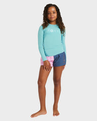Roxy Essential LS Lycra Girls Rashie - Coastal Shade