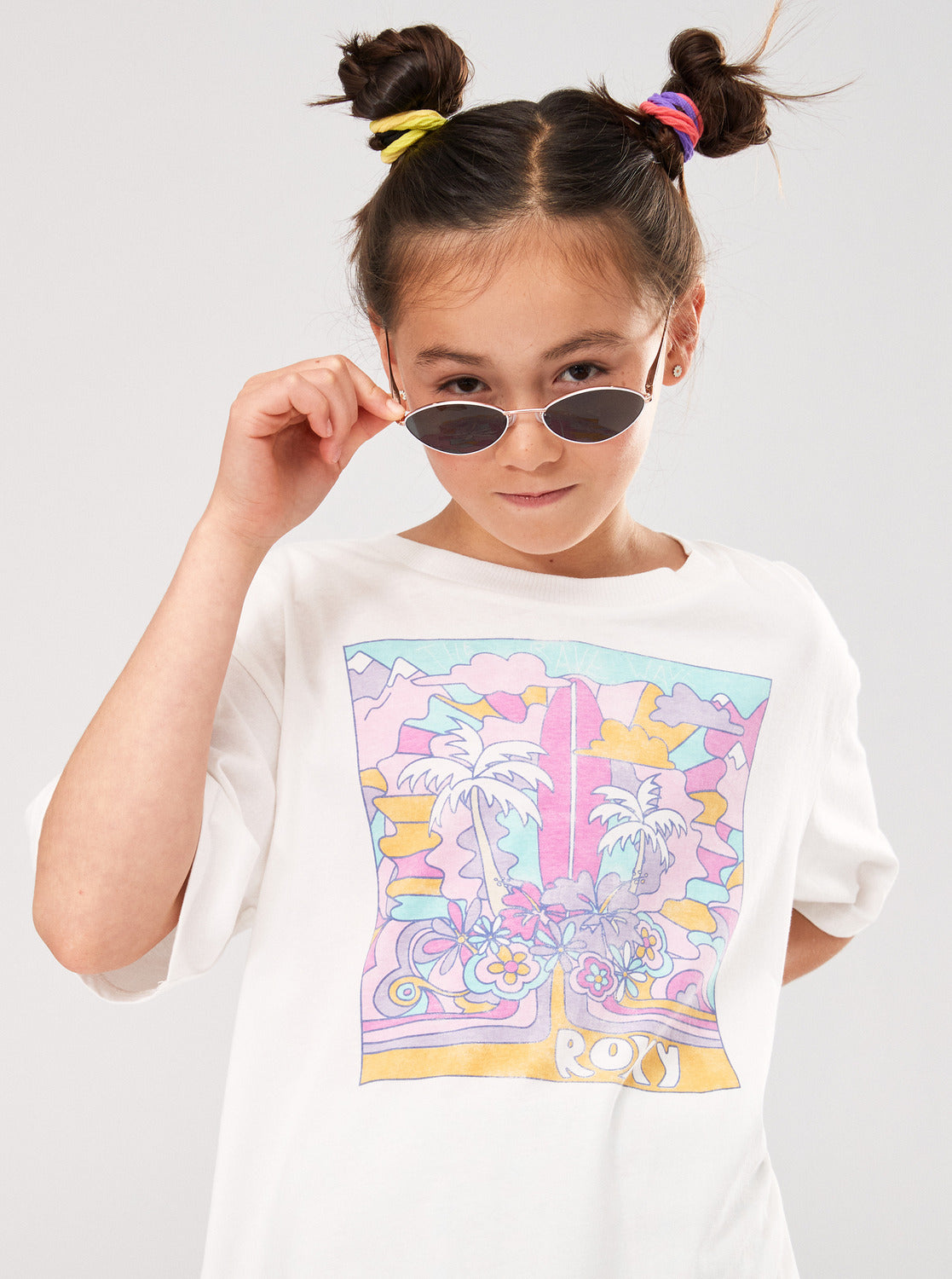 Roxy Girl 8 - 14 Gone to California Tee - Snow White