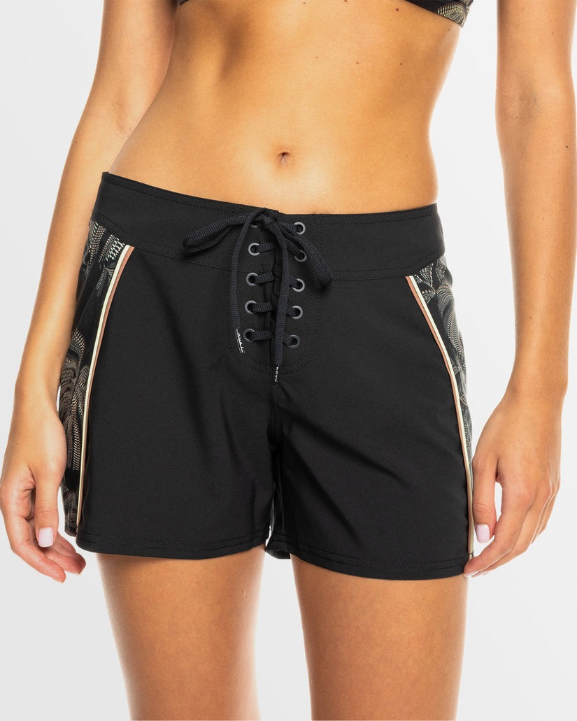 Roxy Pro the 93 Win Printed Boardie - Anthracite The Palms