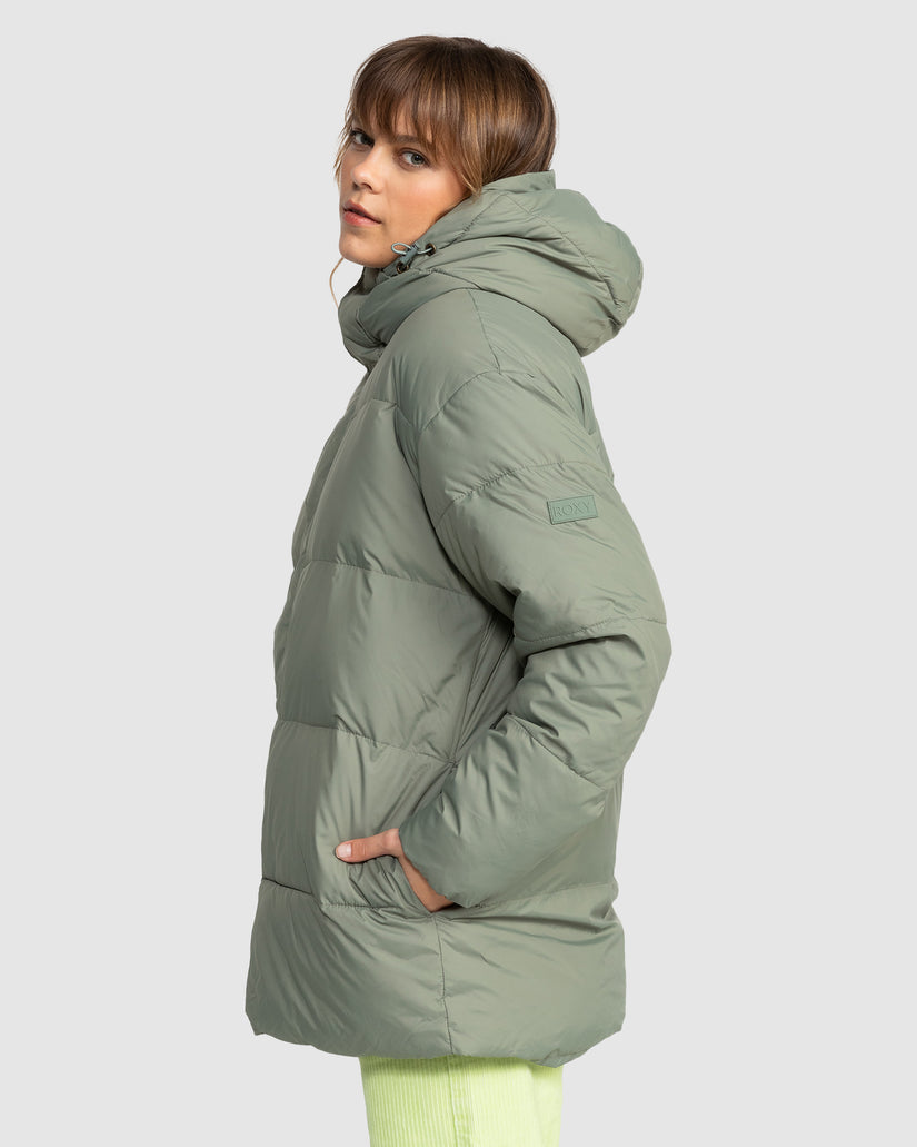 Roxy Ocean Dreams Sherpa Jacket - Agave Green