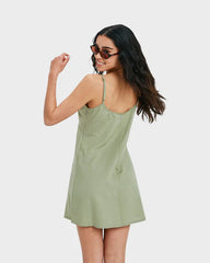 Roxy Santorini Slip Dress - Oil Green