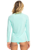 Roxy Essentials Long Sleeve Surf T-Shirt Lycra - Aruba Blue