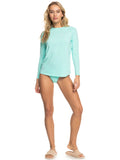 Roxy Essentials Long Sleeve Surf T-Shirt Lycra - Aruba Blue