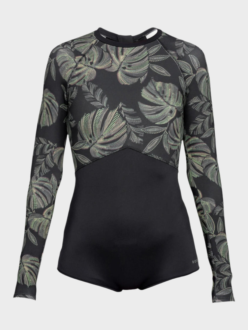 Roxy Pro Wave Onesie Wetsuit - Anthracite the Palms