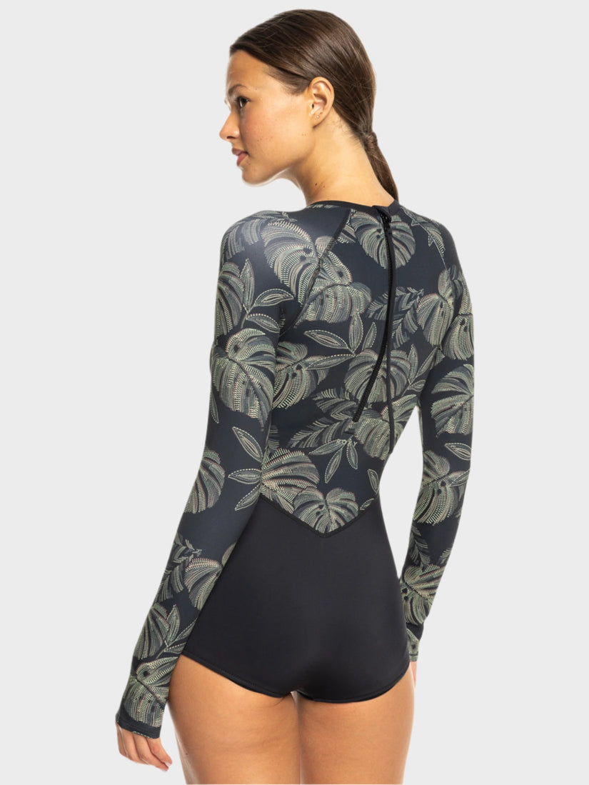 Roxy Pro Wave Onesie Wetsuit - Anthracite the Palms