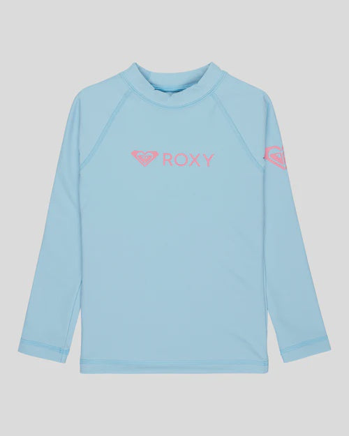 Roxy Girl 2-7 Heater LS Rashie - Sky Blue