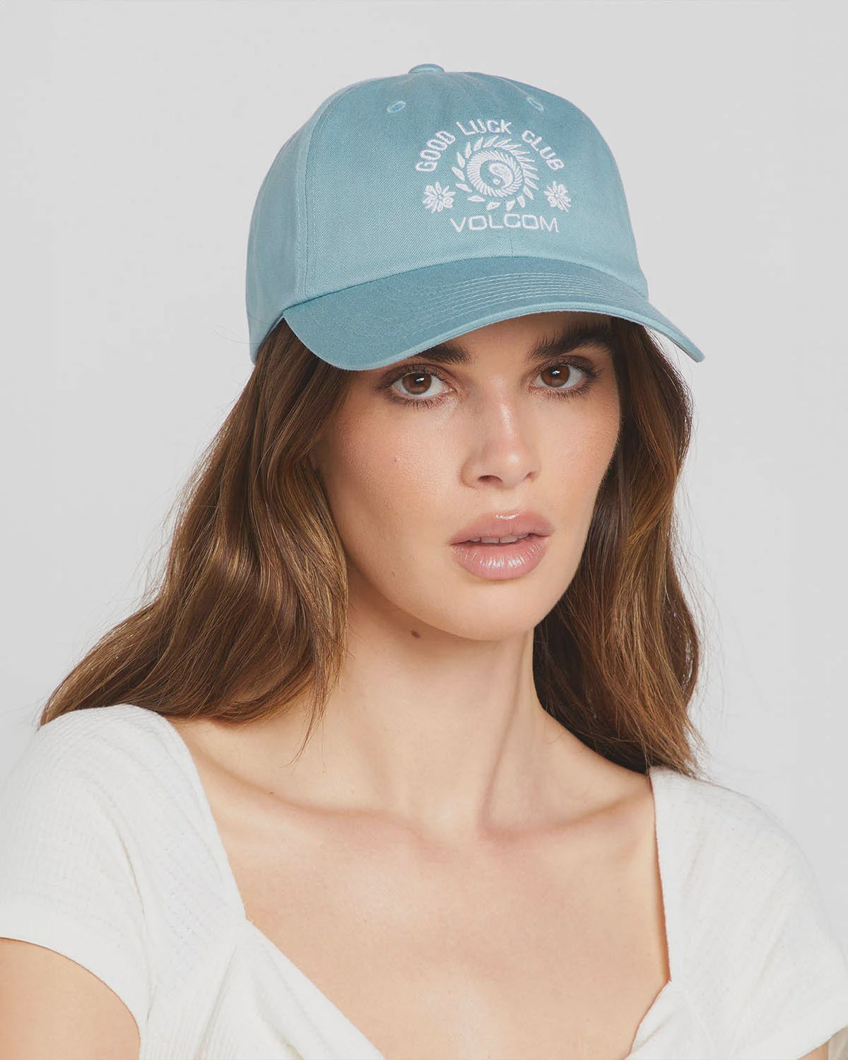 Volcom Womens Good Luck Dad Cap Adjustable - Stone Blue