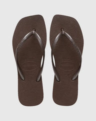 Havaianas Slim Square Solid Jandal - Dark Brown