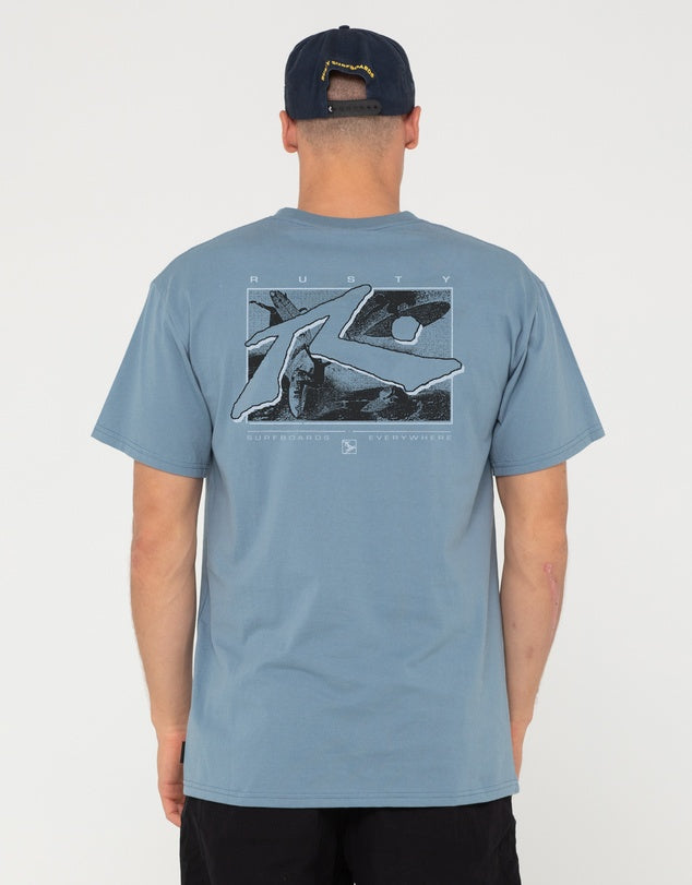Rusty Punters Paradise S/S Tee - China Blue