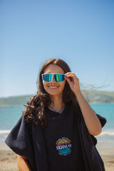 Moana Rd Roadsters Sunglasses - White Blue lens
