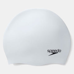 Speedo Moulded Silicone Swimming Cap - White
