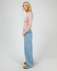 All About Eve Eve Tarni Knit LS Top - Fawn