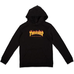 Thrasher Flame Boys Youth 8 - 12 Hoodie - Black