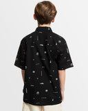 Quiksilver Youth  Peaceful Chaos SS Shirt - Black/White
