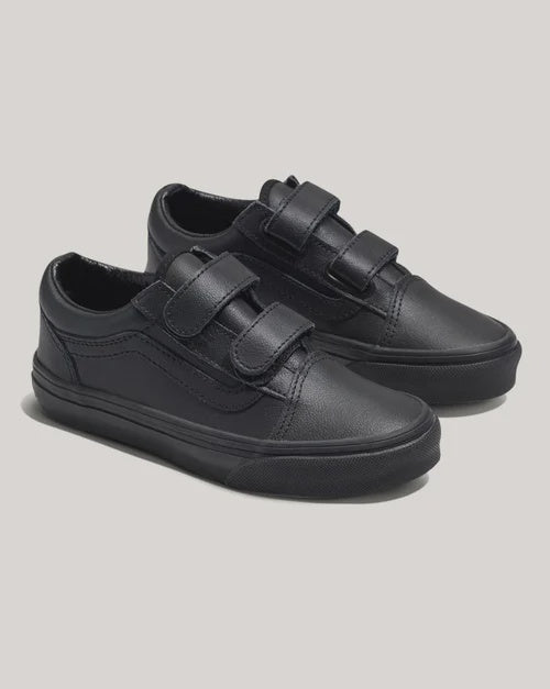 Vans Kids Old Skool V Classic Tumble - Black Mono