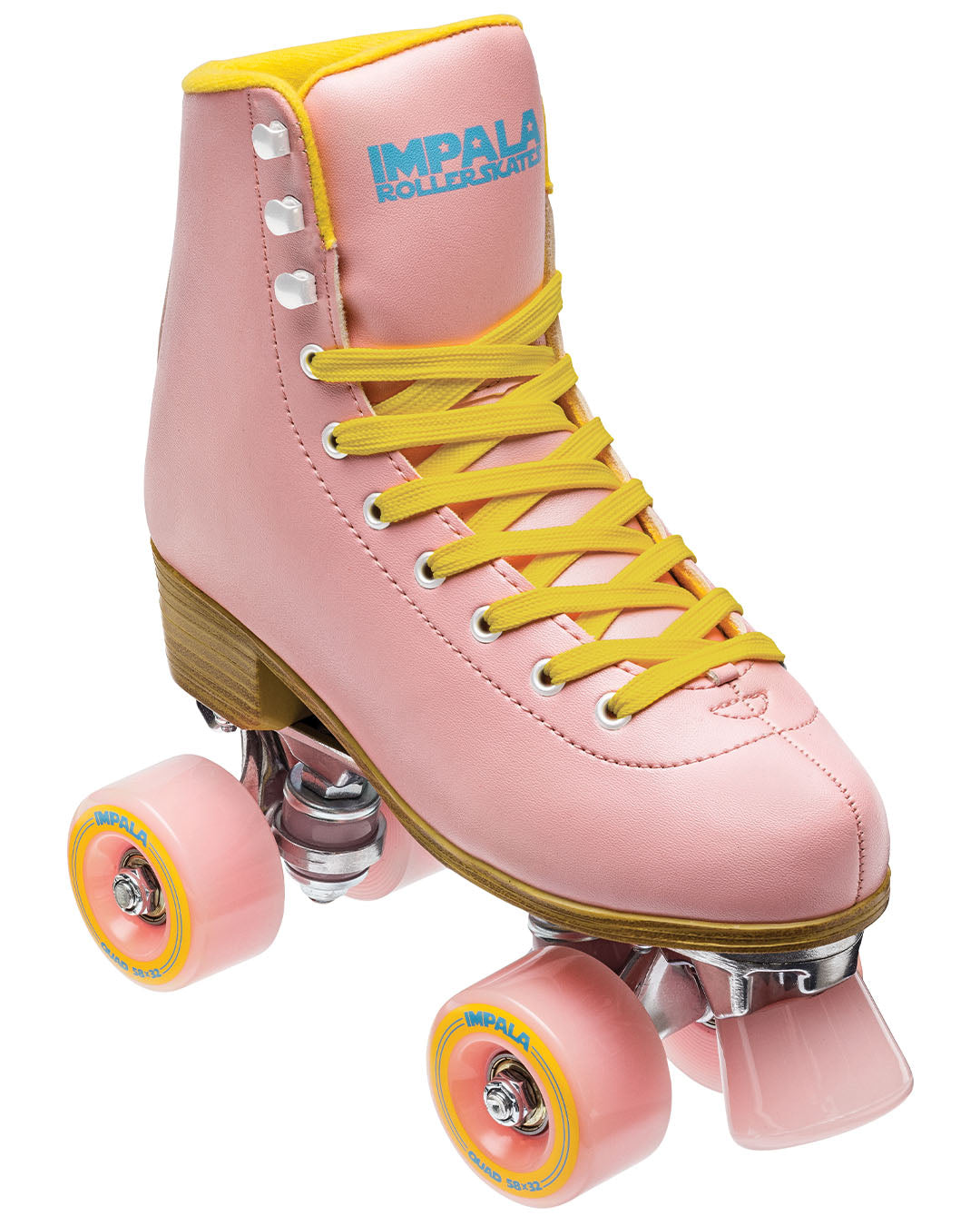 Impala Quad Skate Rollerskates - Pink/Yellow