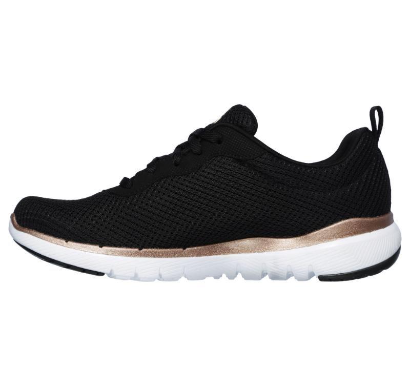 Skechers Flex Appeal 3.0 First In Sight Black Rose Gold Out There Surf