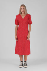 RPM Rubi Midi Dress - Red