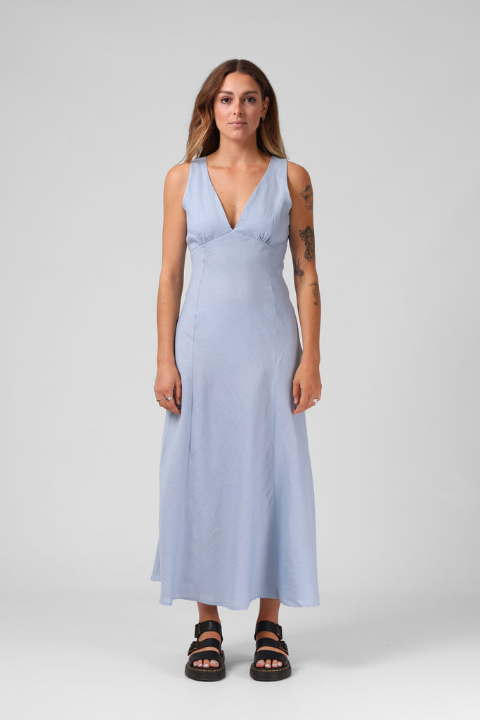 RPM Runaway Dress - Sky Blue – Out There Surf