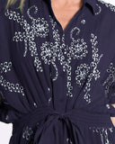 Betty Basics Embroidery Shirt Dress - Navy
