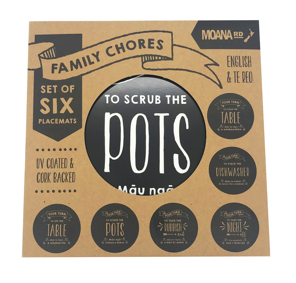 Moana Rd Family Chores Placemats
