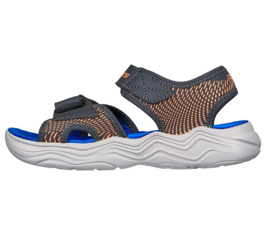 Skechers S Lights Erupters 4 Sandal - Charcoal/Orange