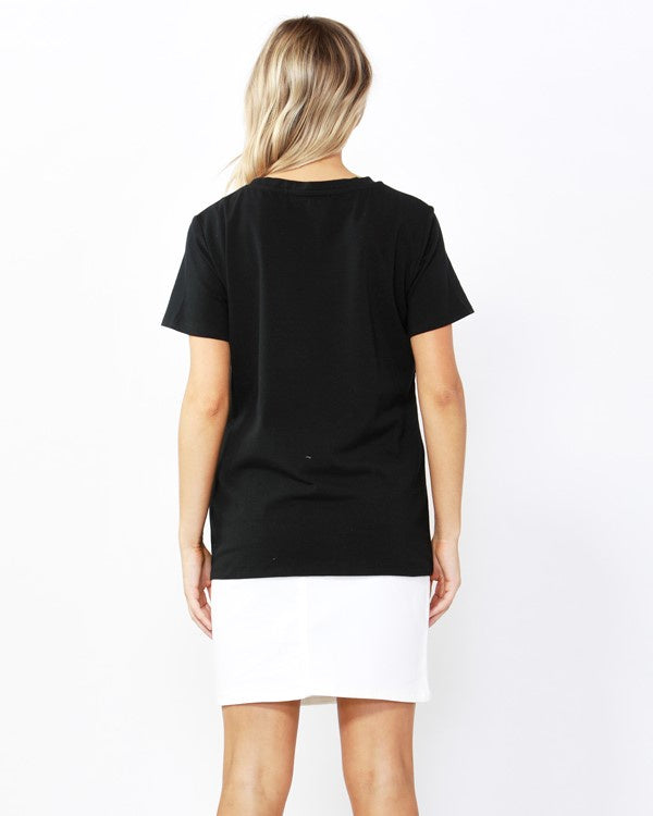 Betty Basics Sequin Cara Tee -  Black