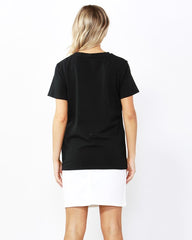 Betty Basics Sequin Cara Tee -  Black
