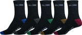 Globe Ingles Crew Sock 5 Pack Size 7-11 - Assorted