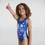 Speedo Toddler Girls Digital Placement Swimsuit - Blue