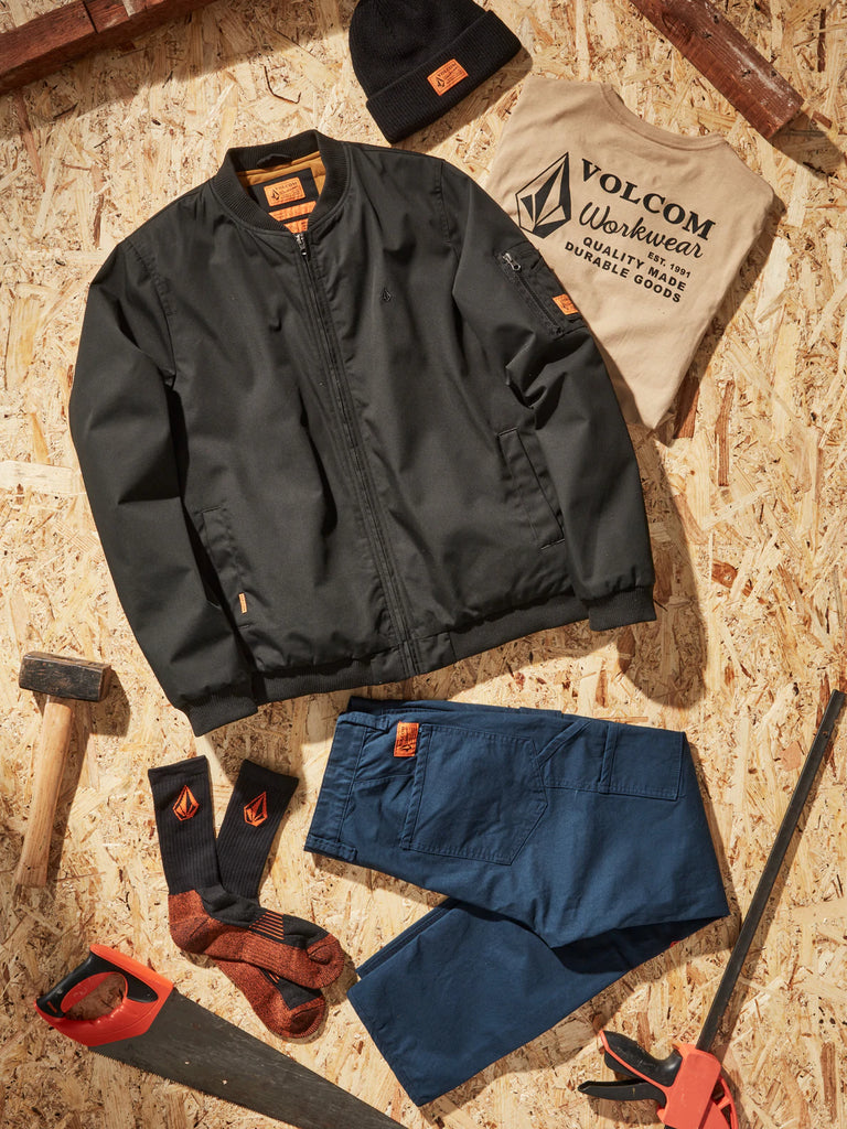 Volcom Workwear Socks - Black/Orange
