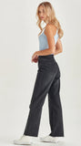 Junkfood Avril Wide Leg No Rips Jeans - Black