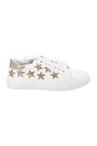 Betty Basics Star Struck Sneaker - Light Gold