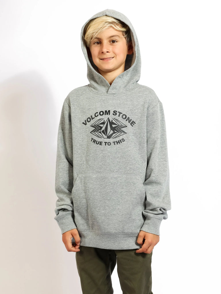 Volcom Youth Stamped Pullover Fleece - Heather Grey