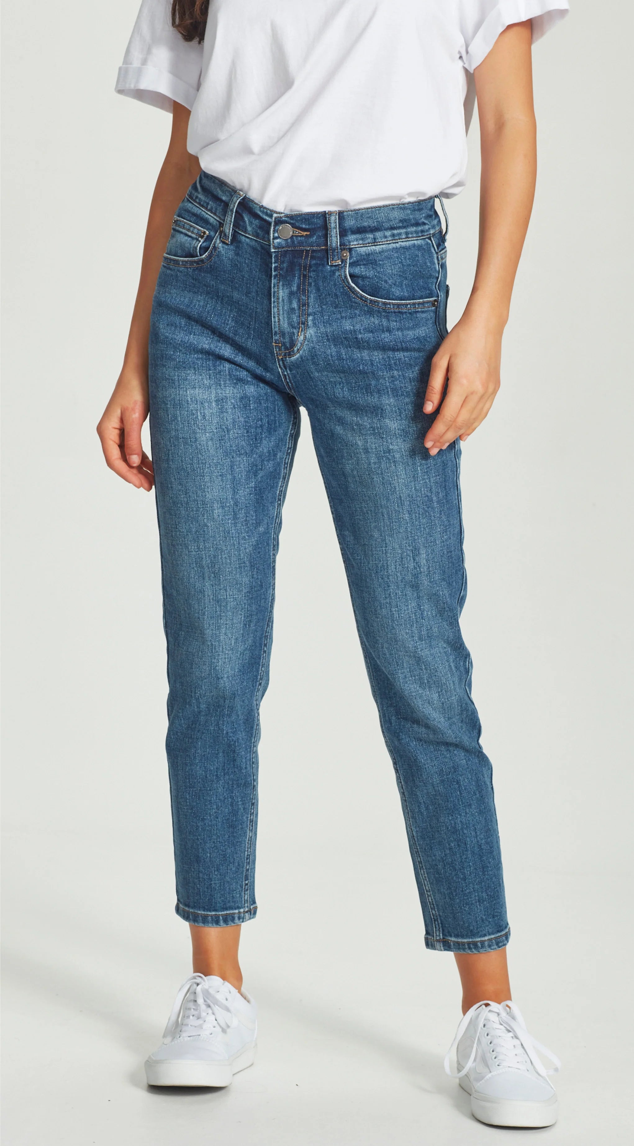 Junkfood Kailey Short Stuff Jean - Dark Blue