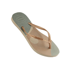 Havaianas Kids Slim Palette Glow - Sand Grey/Golden