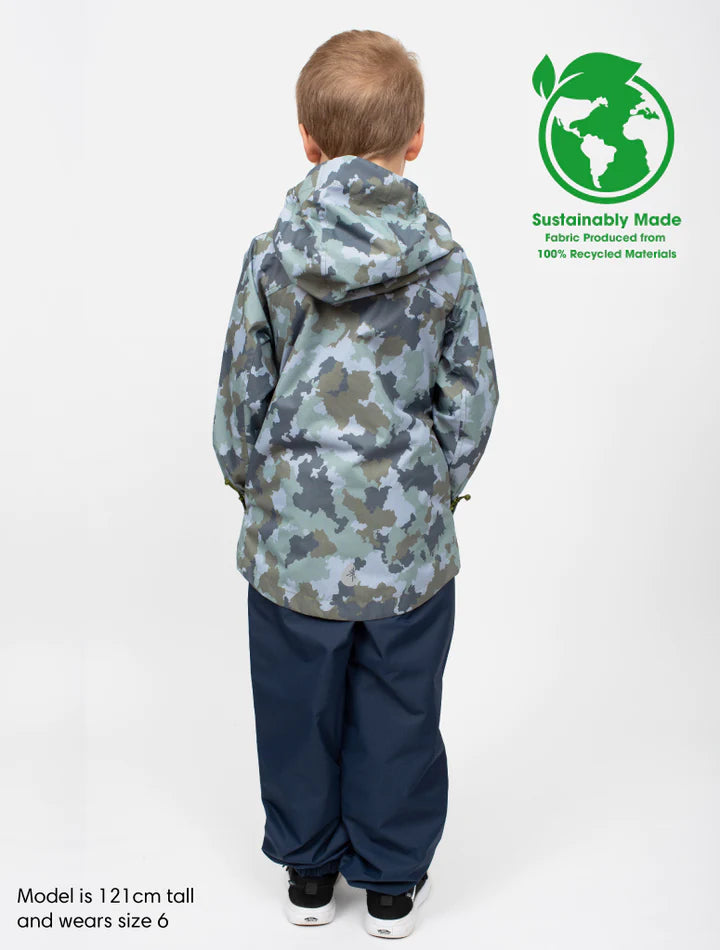 Boys camo 2025 rain jacket