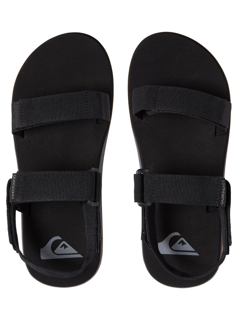 Quiksilver Monkey Caged Youth Sandals Black Grey Brown Out