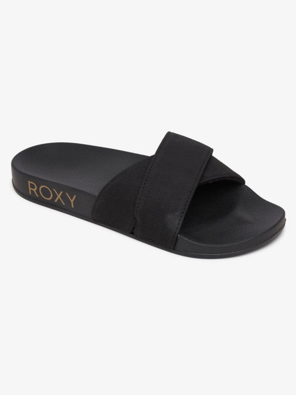 Roxy Slippy Lux Slides - Black