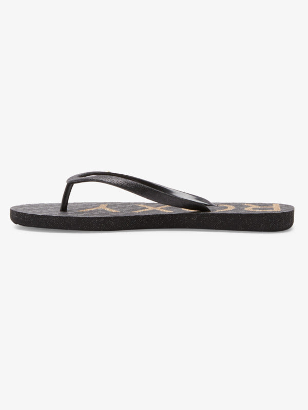 Roxy Viva Glitter V Sandal - Black