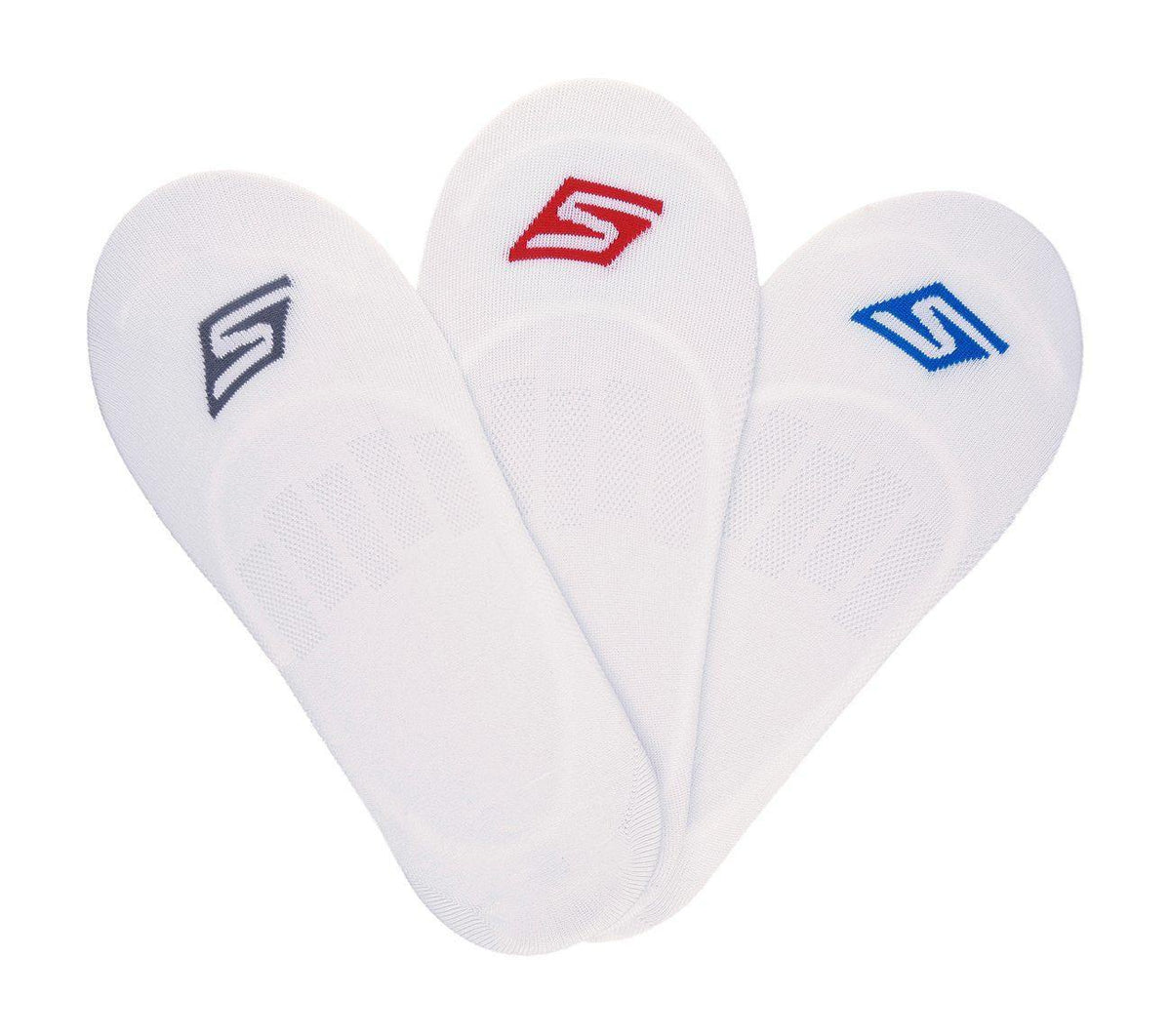 Skechers Mens Performance No Show Sock 3 Pack - White
