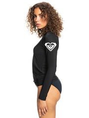 Roxy Womens Heater LS Thermal Rash Gard- Anthracite