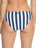Roxy Womens Parallel Paradiso Reversible Separate Hipster Bikini Pant - Mood Indigo Big Reversable Stripe