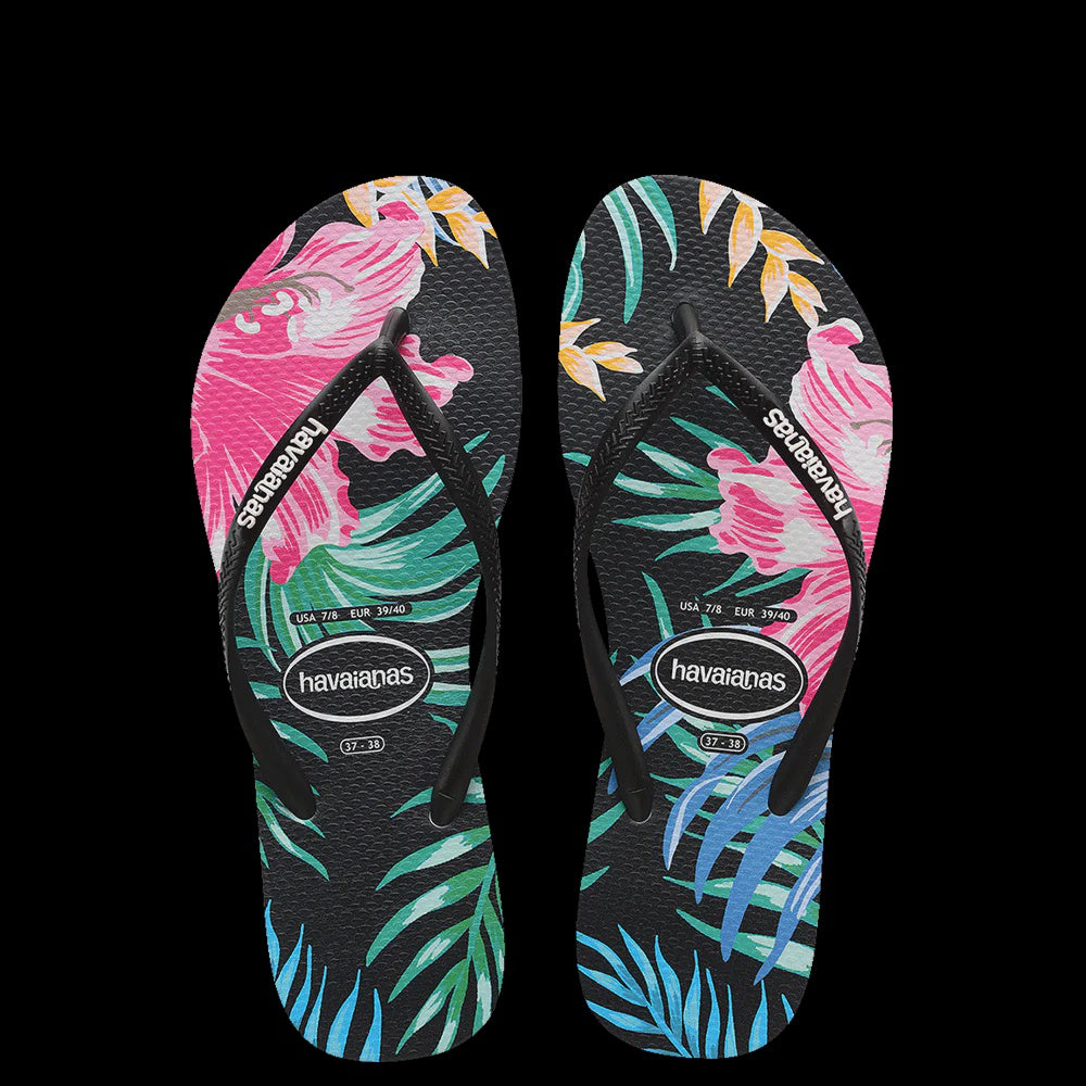 Havaianas Slim Floral Palm Black Out There Surf