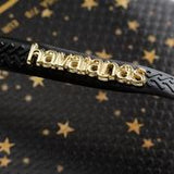 Havaianas Slim Logo Metallic Print Galaxy - Black/Gold